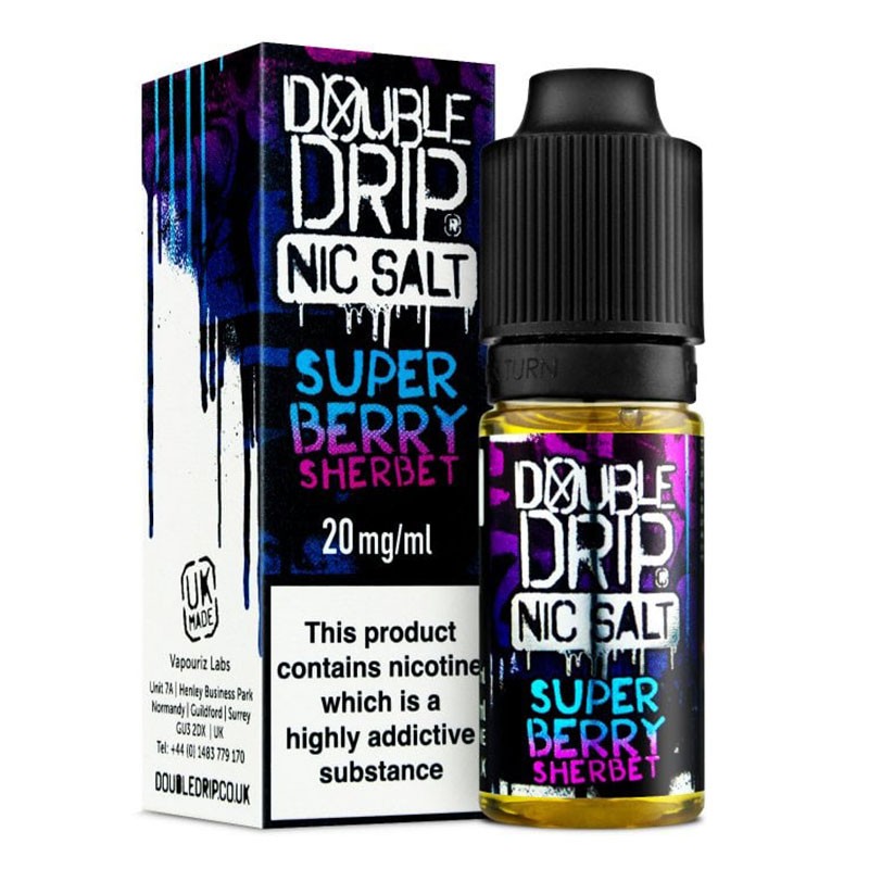 SUPER BERRY SHERBET E-LIQUID BY DOUBLE DRIP NIC SALT