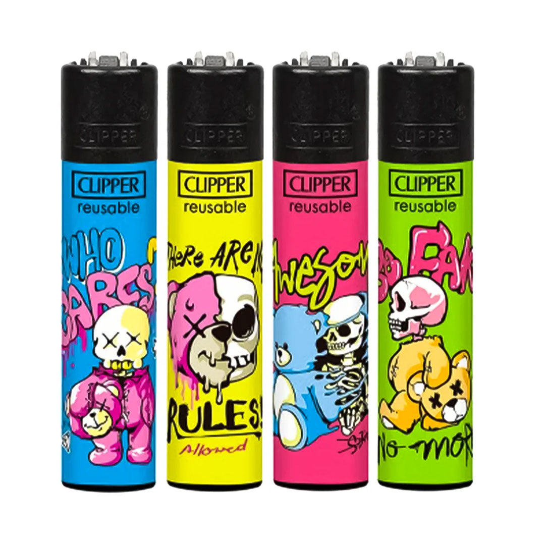 CLIPPER Lighters Printed Various Designs Box Of 48