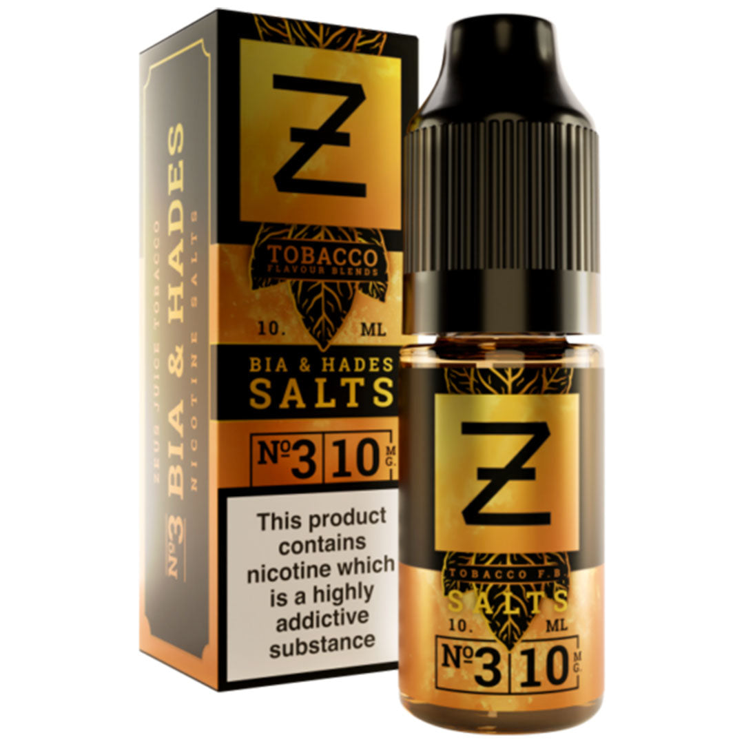 Bia & Hades Tobacco Nicotine Salt By Zeus Juice 10ml