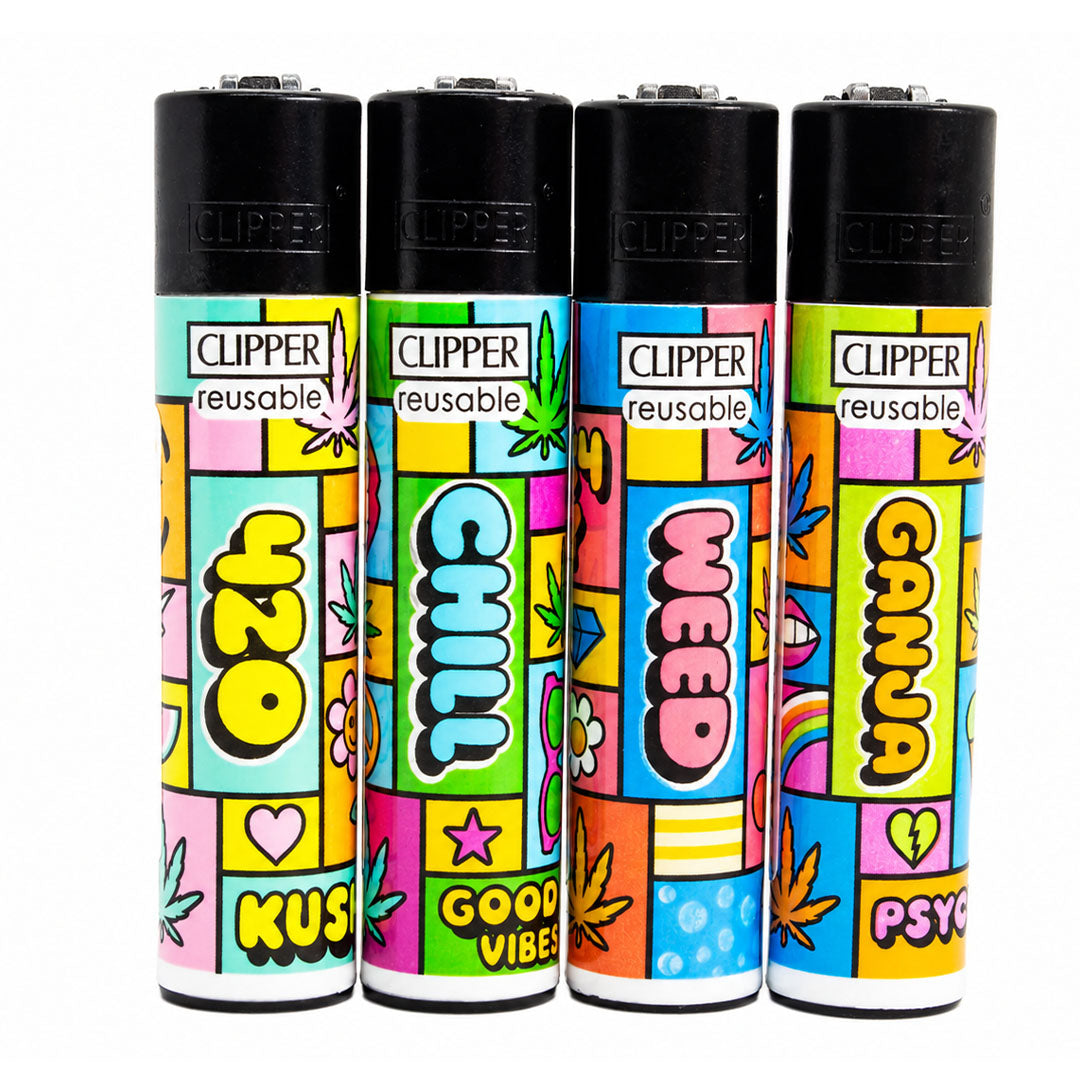 CLIPPER Lighters Printed Various Designs Box Of 48