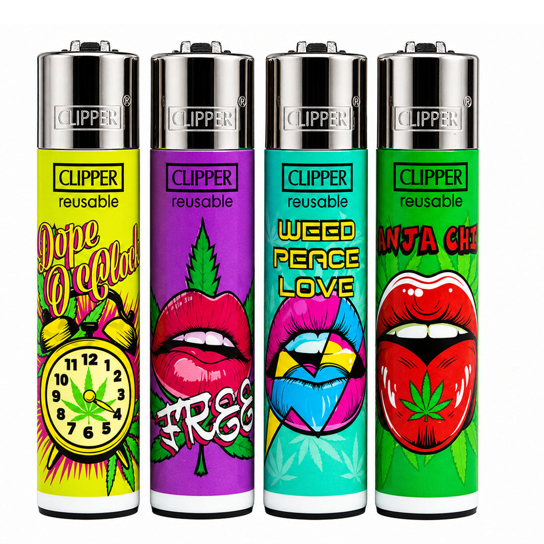 CLIPPER Lighters Printed Various Designs Box Of 48