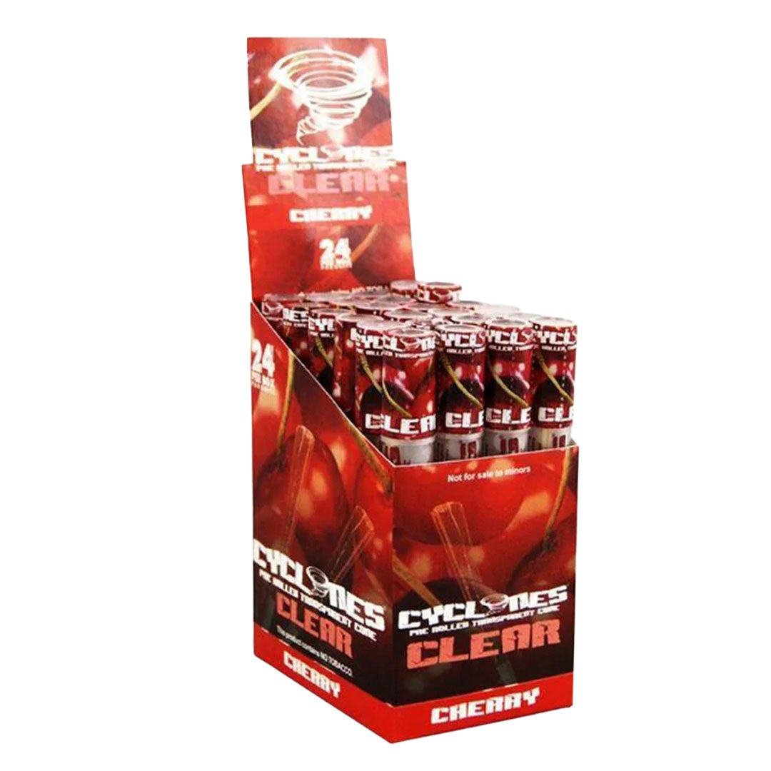 CYCLONES Clear Pre-Rolled Cones - 24 Per Box