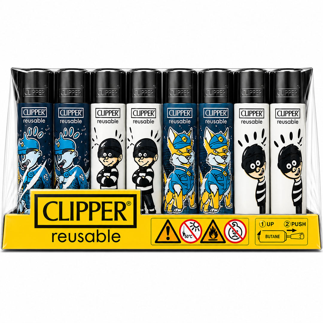 CLIPPER Lighters Printed Various Designs Box Of 48