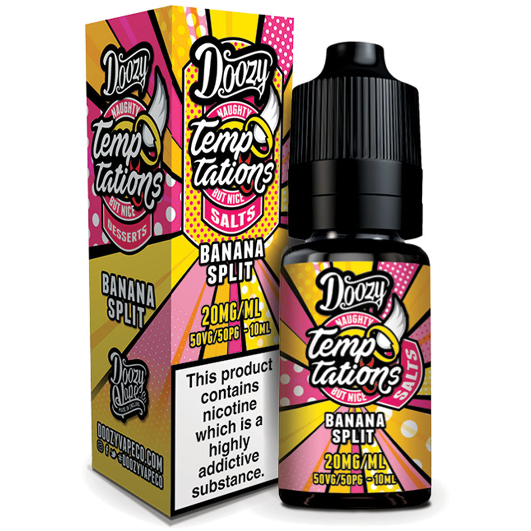 Doozy Temptations Salts Banana Split 50/50 10ml