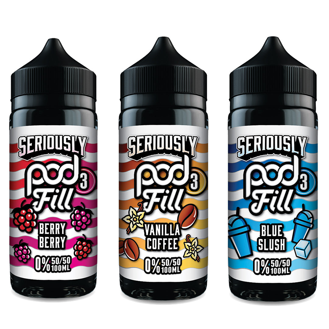 Doozy Vape Seriously Pod Fill 3 50/50 0mg 100ml Shortfill