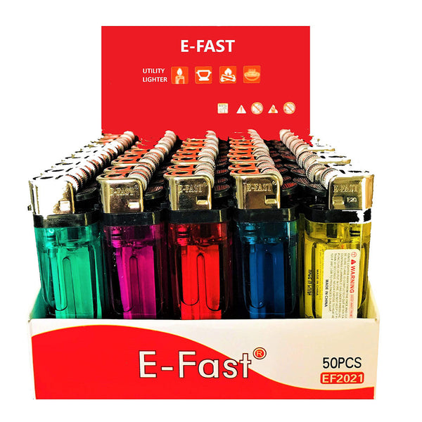 E FAST CE4 Disposable Lighters Adjustable Flame (50 Box)
