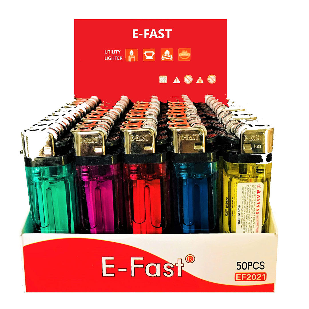 E FAST CE4 Disposable Lighters Adjustable Flame (50 Box)