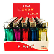 E FAST CE4 Disposable Lighters Adjustable Flame (50 Box)