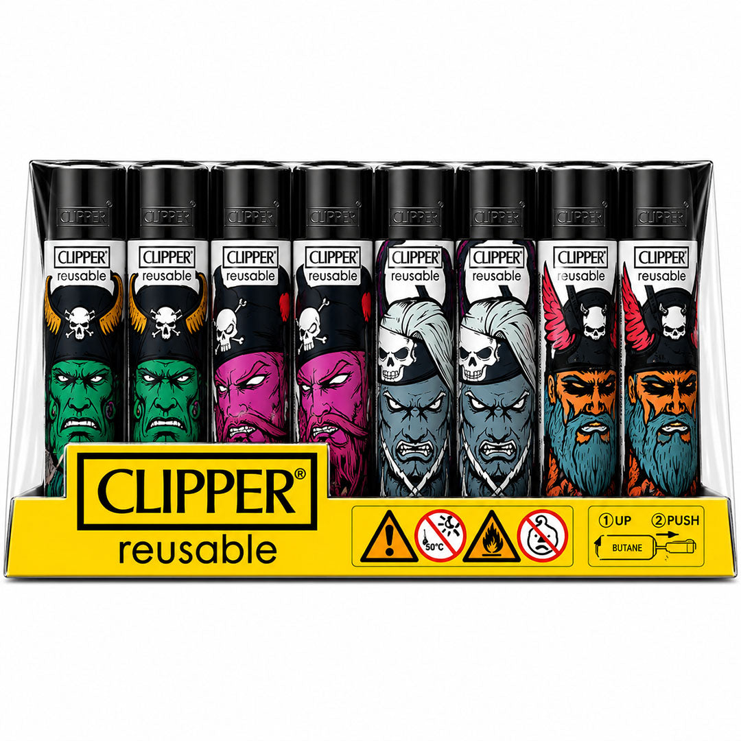 CLIPPER Lighters Printed Various Designs Box Of 48