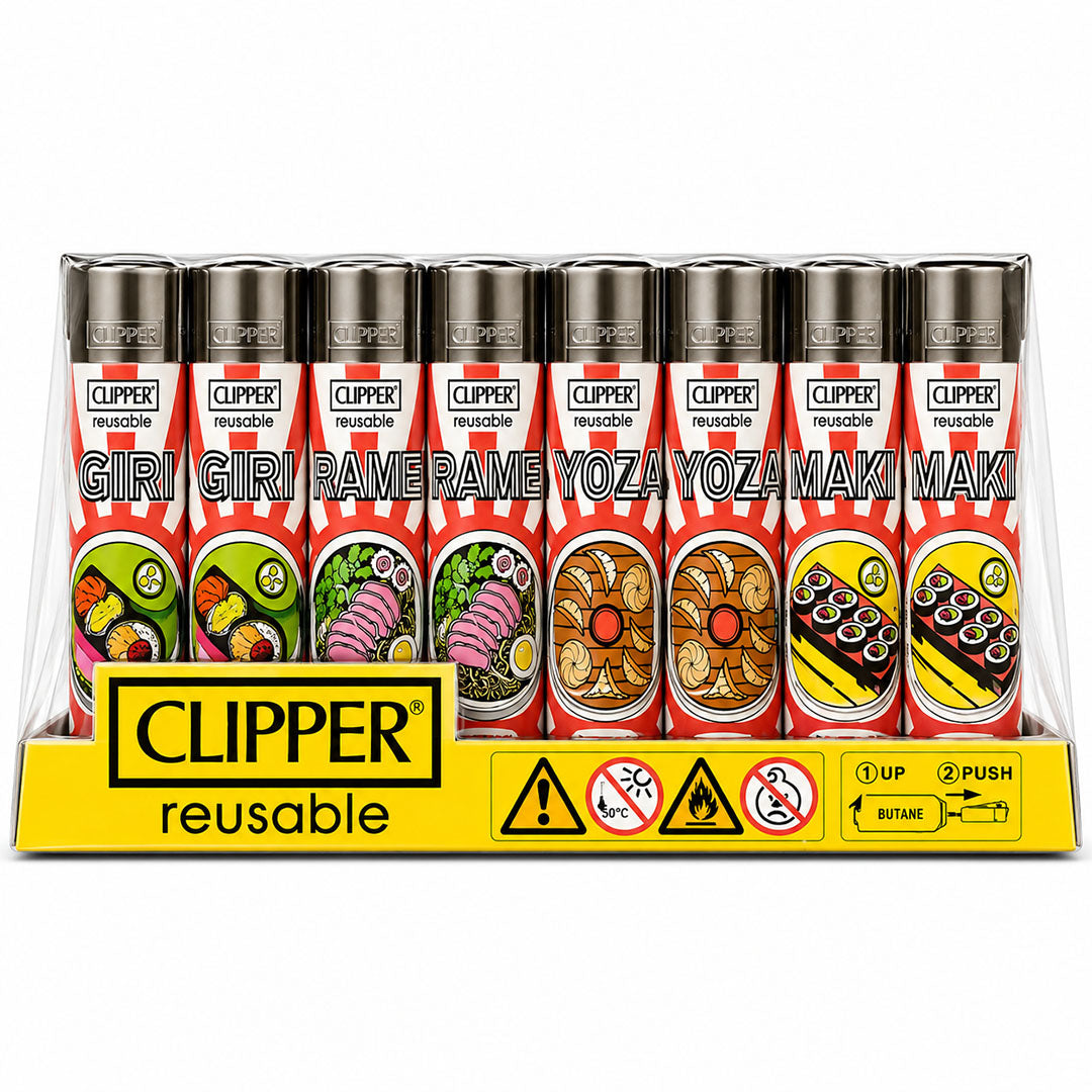 CLIPPER Lighters Printed Various Designs Box Of 48
