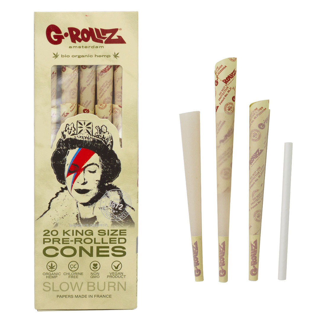 G-Rollz Banksy Graffiti 'Lizzie Stardust' Organic Hemp - 20 KS Cones