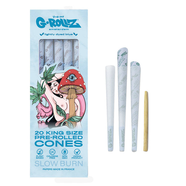 G-Rollz Collector 'Naked Shroom' Blue - 20 KS Cones
