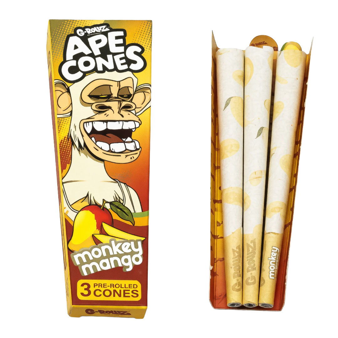 G-ROLLZ Ape Cones - 24 Per Box - 3 Cones Per Pack - Pop Activated Flavoured Filter