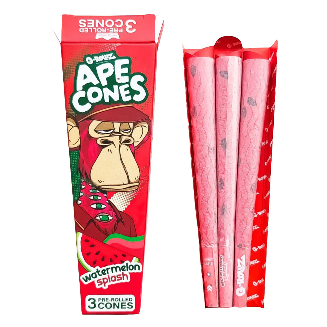 G-ROLLZ Ape Cones - 24 Per Box - 3 Cones Per Pack - Pop Activated Flavoured Filter