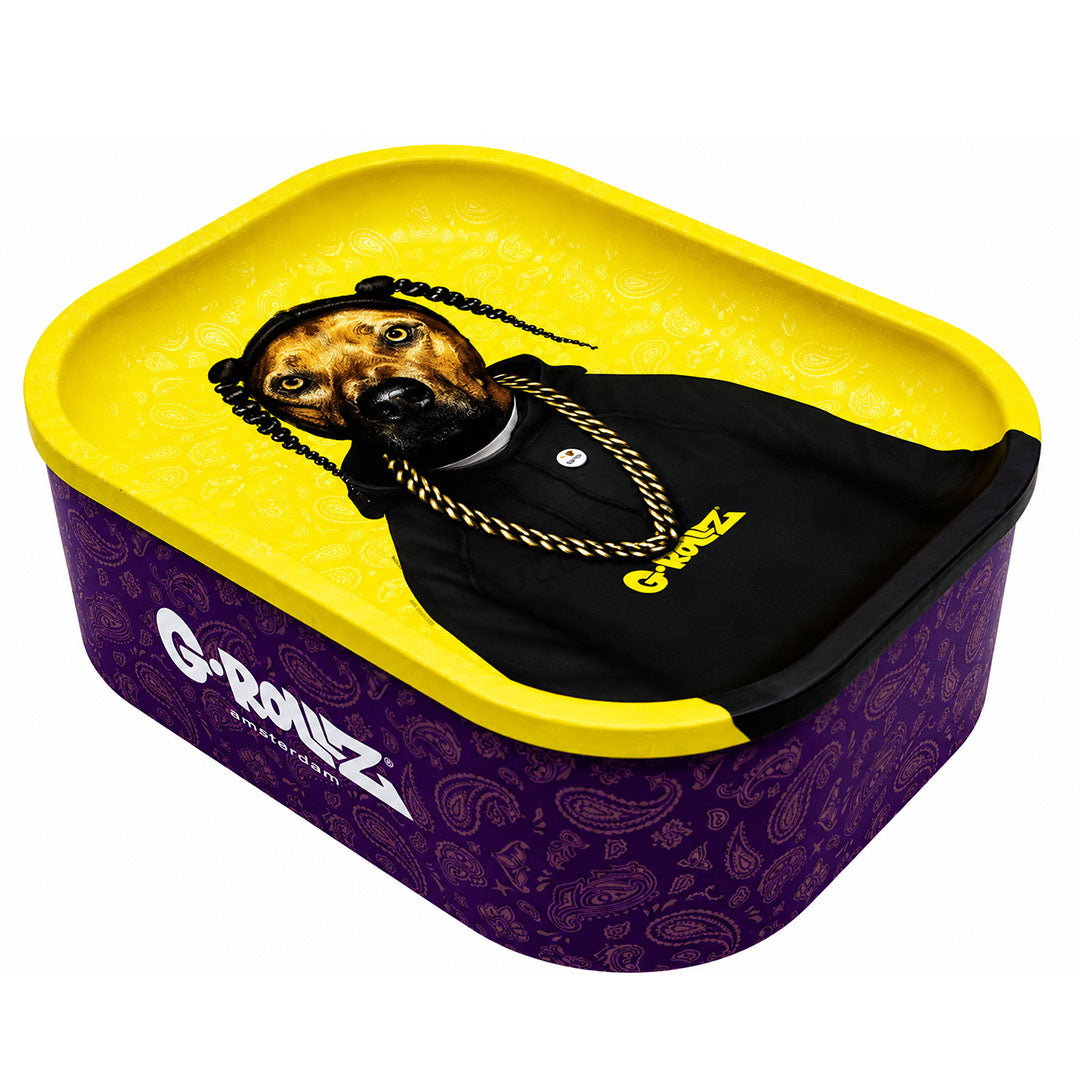 G-Rollz Medium Storage Box Tin with Tray Lid – 7 Unique Designs