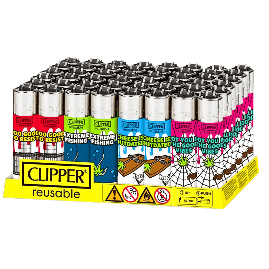 CLIPPER Lighters Printed Various Designs Box Of 48