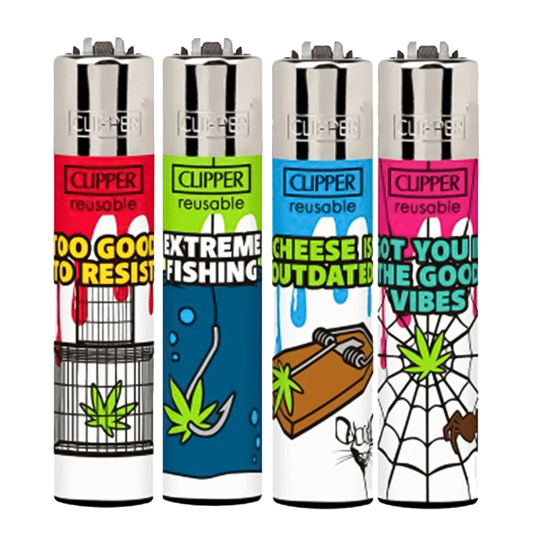 CLIPPER Lighters Printed Various Designs Box Of 48