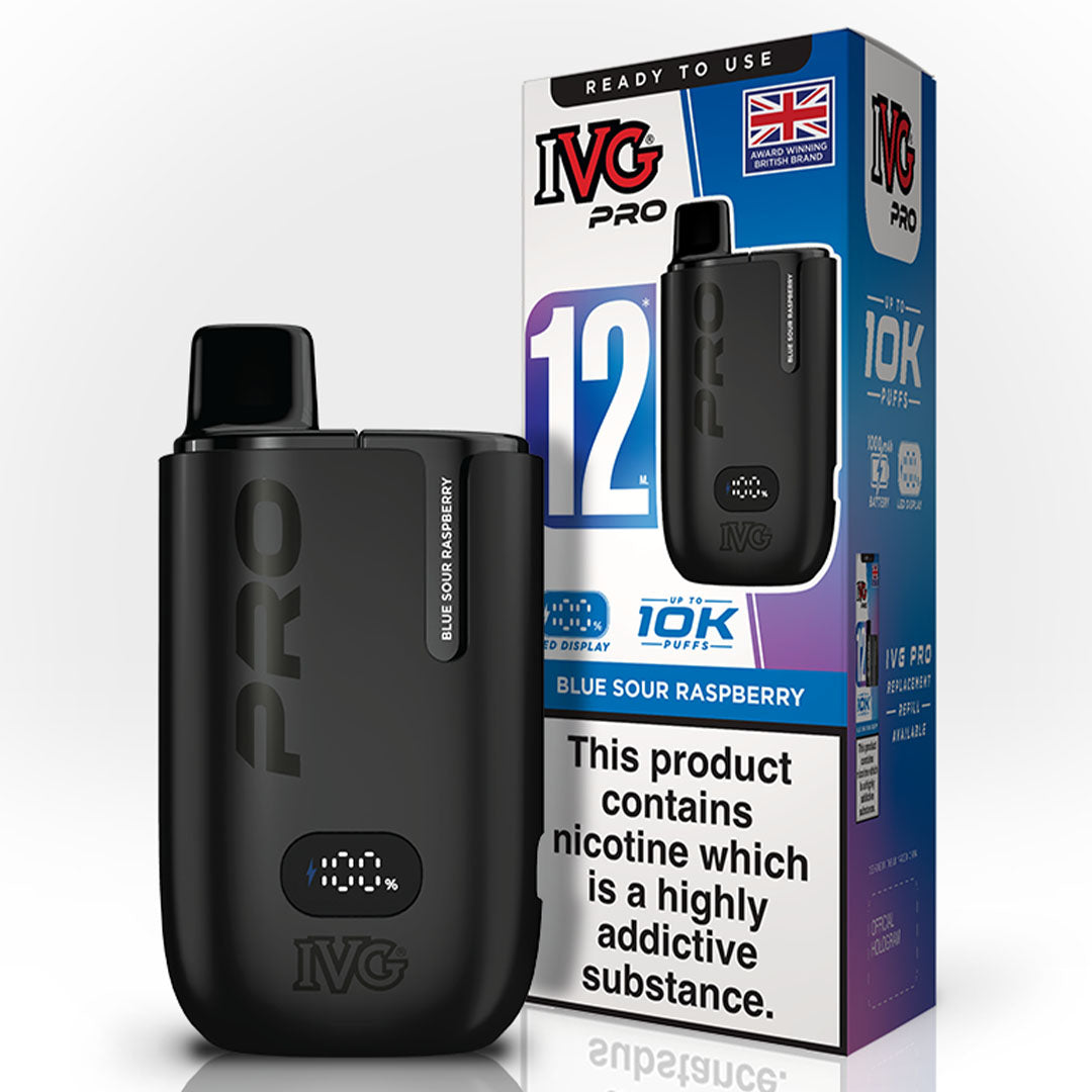 IVG Pro 12 10k Prefilled Vape KIT 0mg ZERO NICOTINE