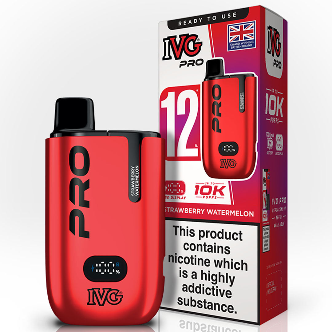 IVG Pro 12 10k Prefilled Vape KIT 0mg ZERO NICOTINE