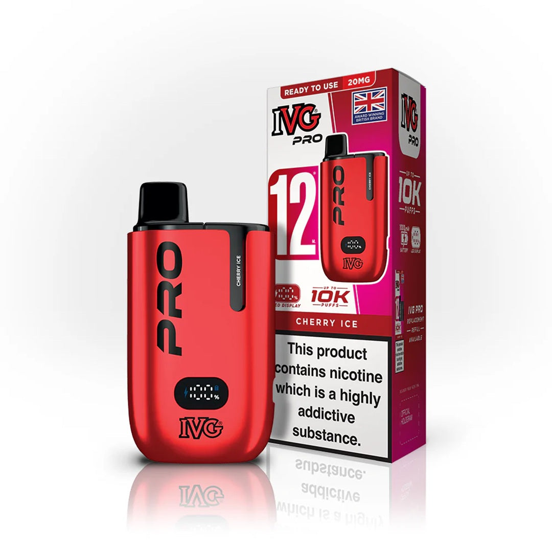 IVG Pro 12 10k Prefilled Vape KIT 0mg ZERO NICOTINE