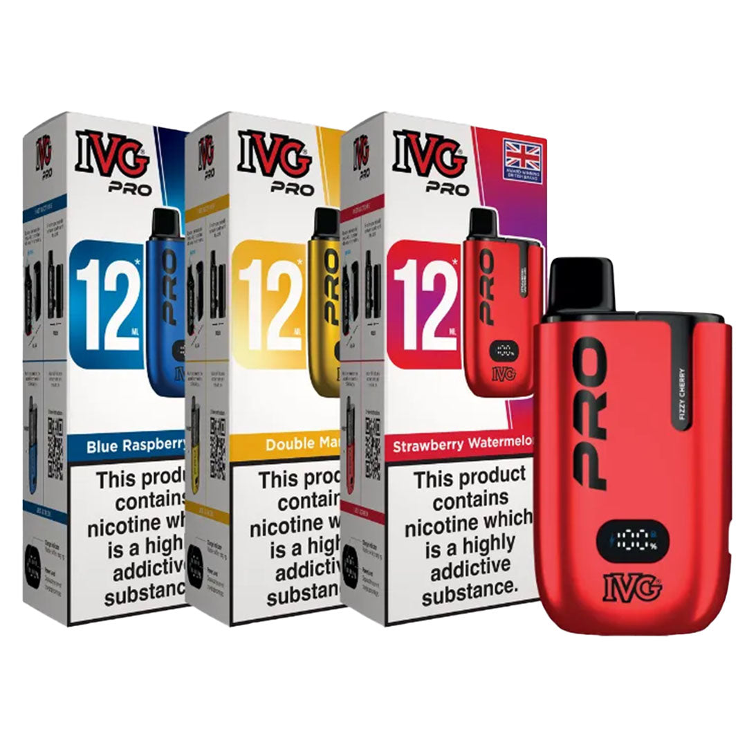 IVG Pro 12 10k Prefilled Vape KIT 0mg ZERO NICOTINE