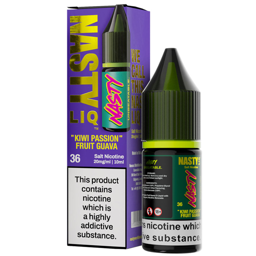 Kiwi Passion Fruit Guava Nic Salt E-Liquid By Nasty Liq