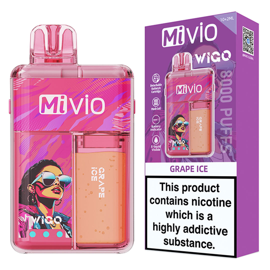 Mivio Wigo 8000 Puffs Refillable Rechargeable Vape 20mg