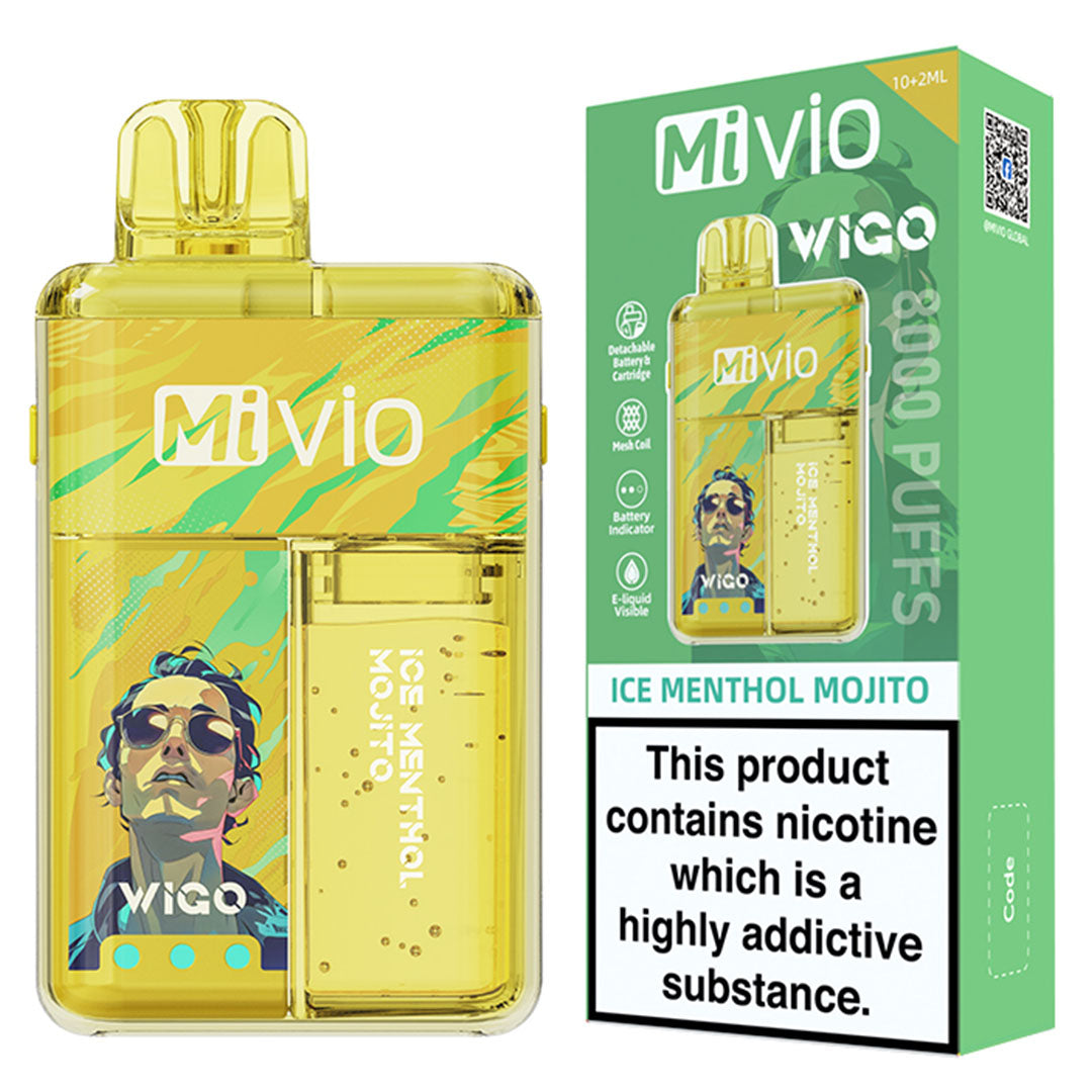 Mivio Wigo 8000 Puffs Refillable Rechargeable Vape 20mg