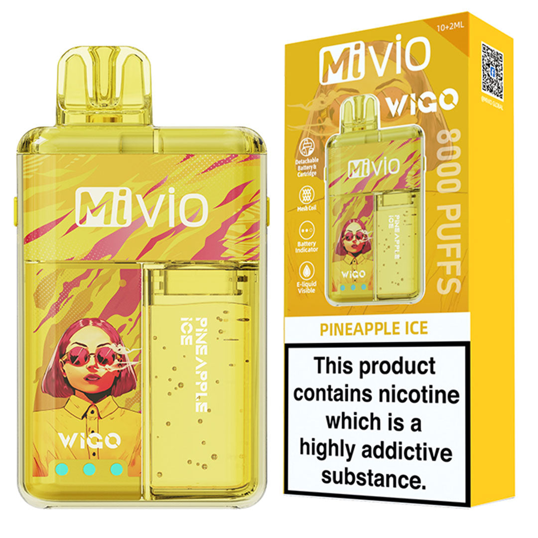 Mivio Wigo 8000 Puffs Refillable Rechargeable Vape 20mg