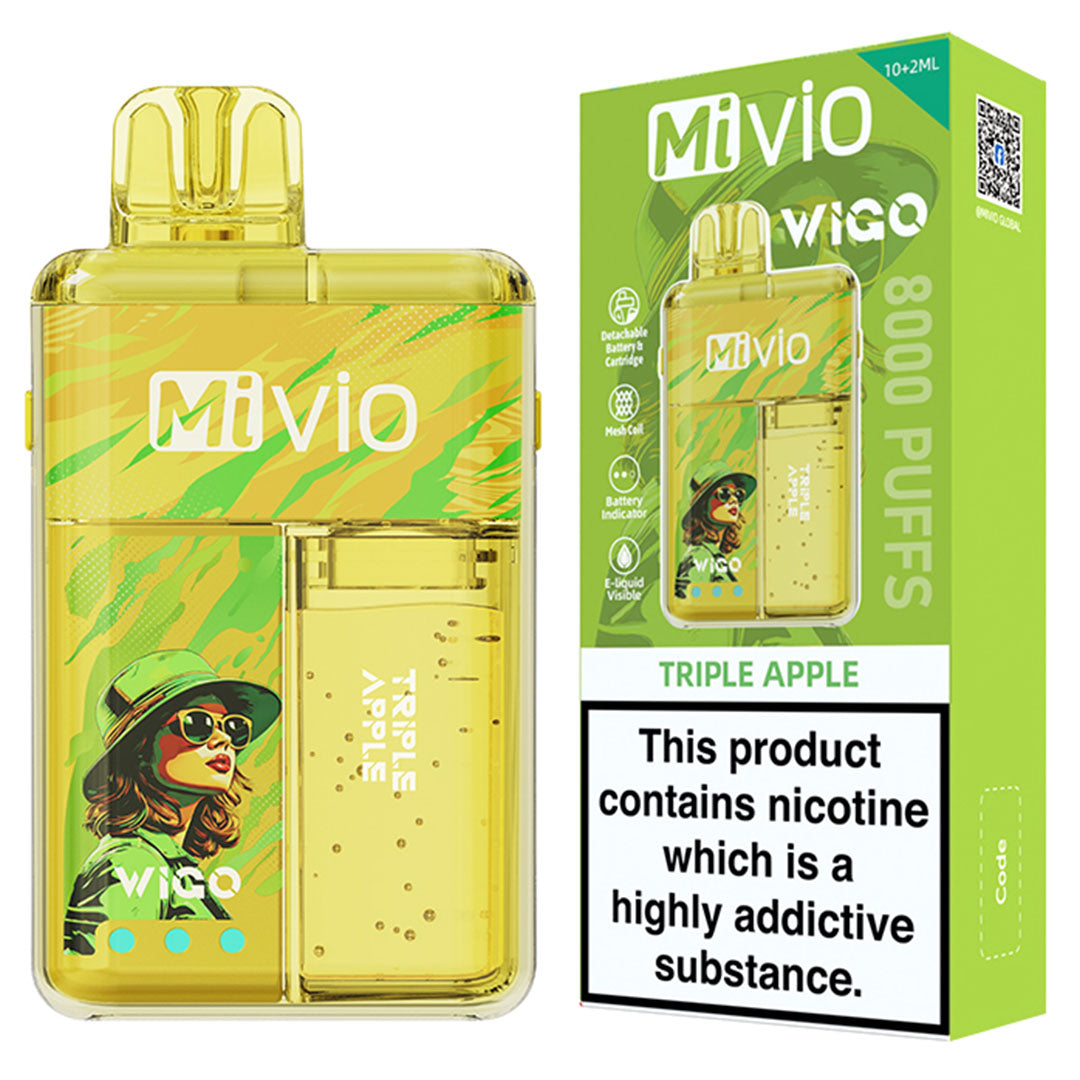 Mivio Wigo 8000 Puffs Refillable Rechargeable Vape 20mg