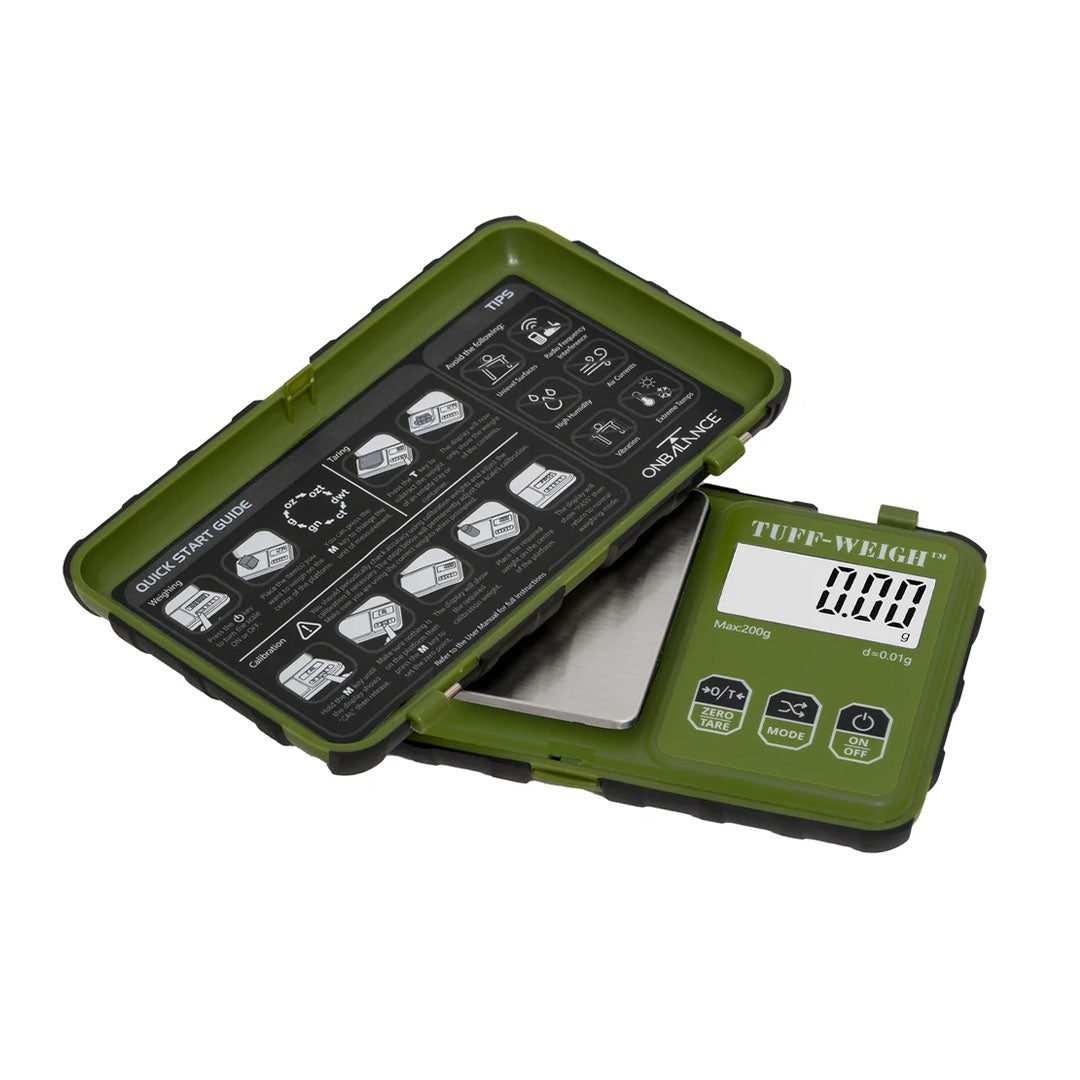 ON BALANCE TUF-200-GN Tuff-Weigh Pocket Scale - Green 200g x 0.01g
