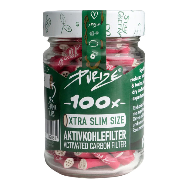 PURIZE Glass I XTRA Slim Size 100 Jar | Assorted Colours - 6mm