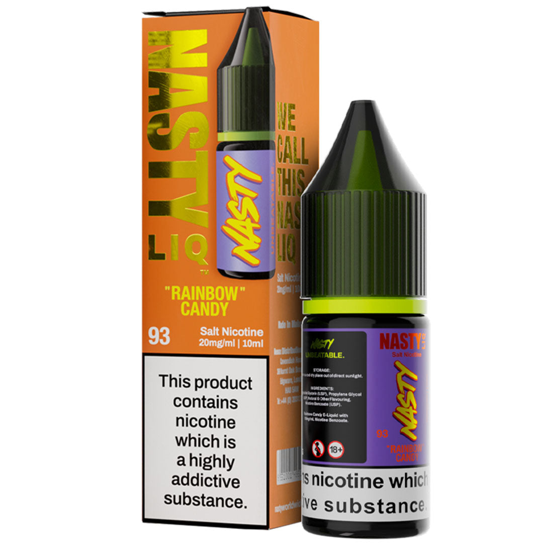 Rainbow Candy/Fruity Fusion Nic Salt E-Liquid By Nasty Liq