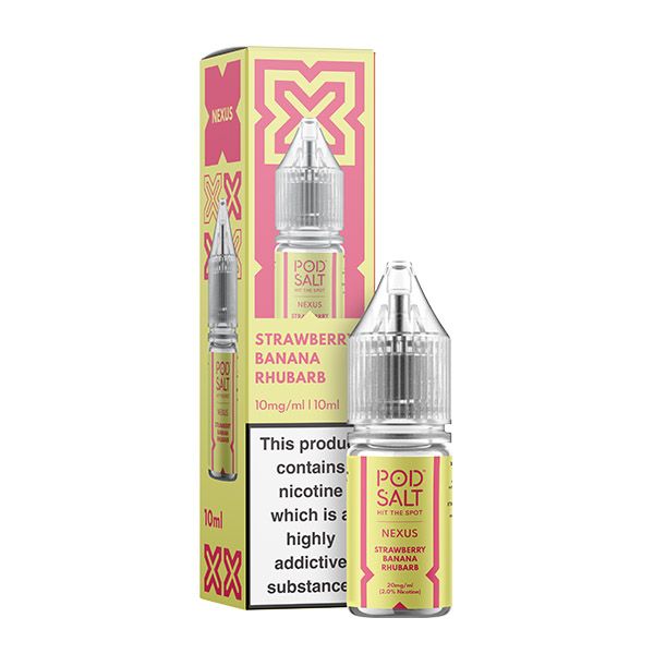 Strawberry Banana Rhubarb Nic Salt E-Liquid by Pod Salt Nexus