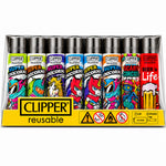 Load image into Gallery viewer, CLIPPER Lighters Printed Various Designs Box Of 48
