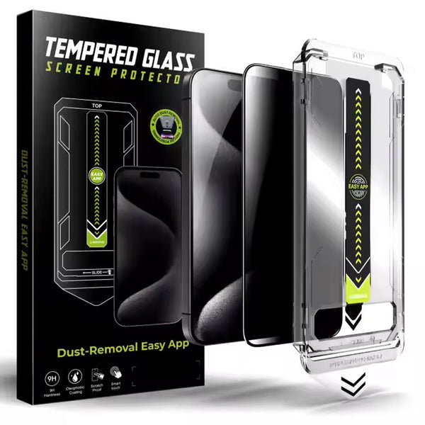 Titan Shield Full Cover Privacy Screen Protector for iPhone 15 Pro iPhone 16 Pro & Max