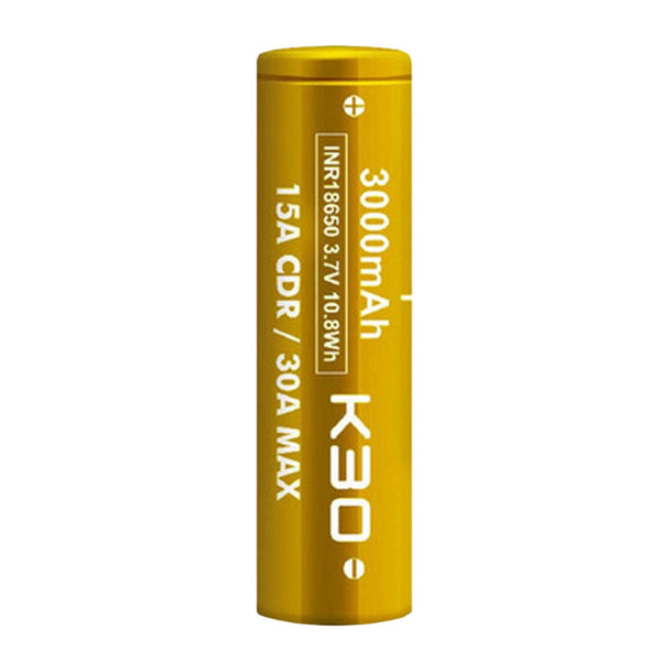 Vapcell K30 18650 3000mAh 15A Gold Rechargeable Battery