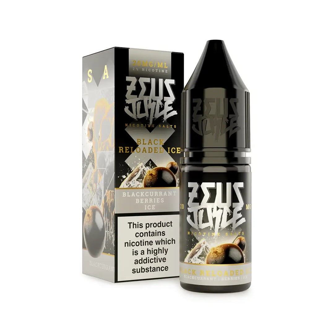 Black Reloaded Ice Nicotine Salt By Zeus Juice 10ml