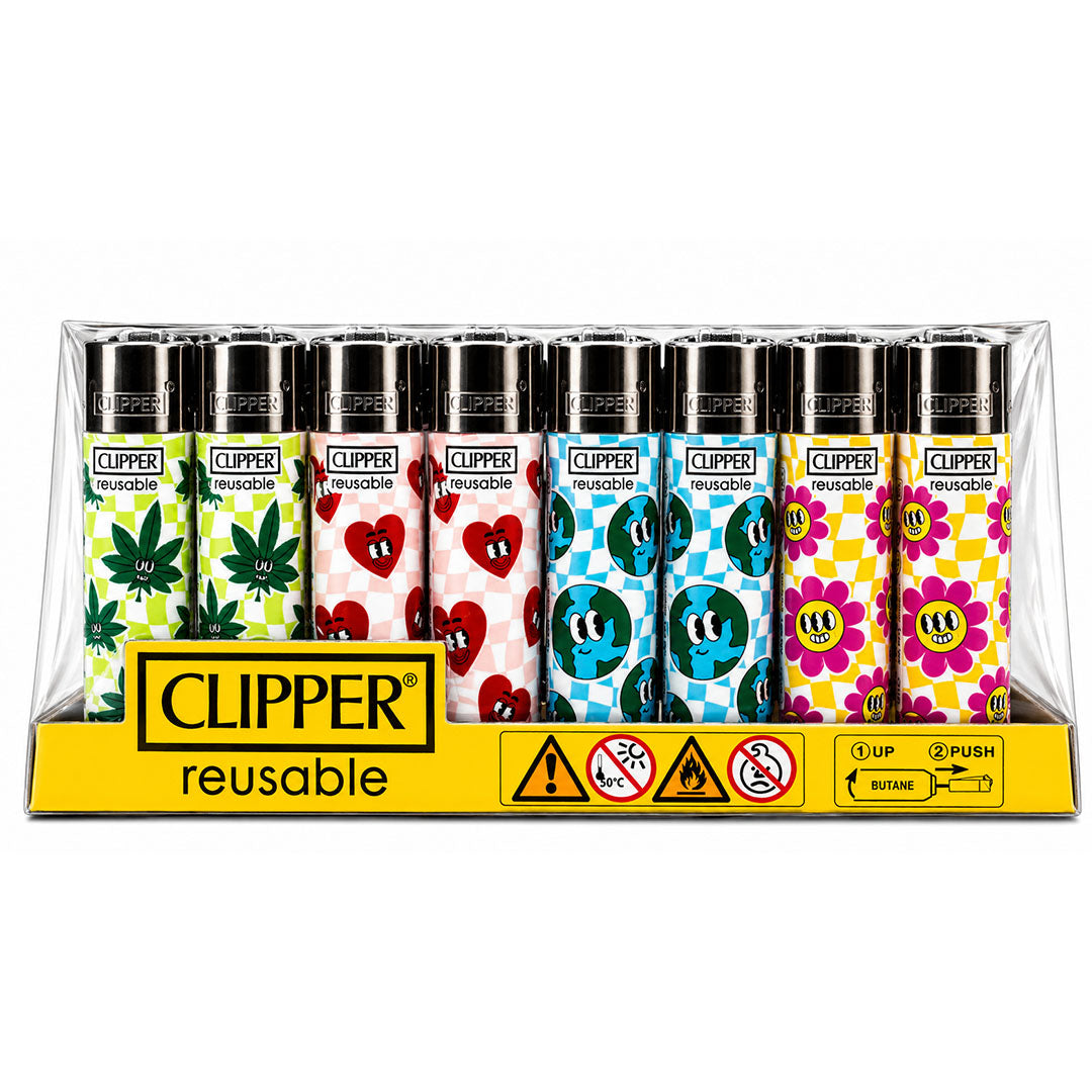 CLIPPER Lighters Printed Various Designs Box Of 48