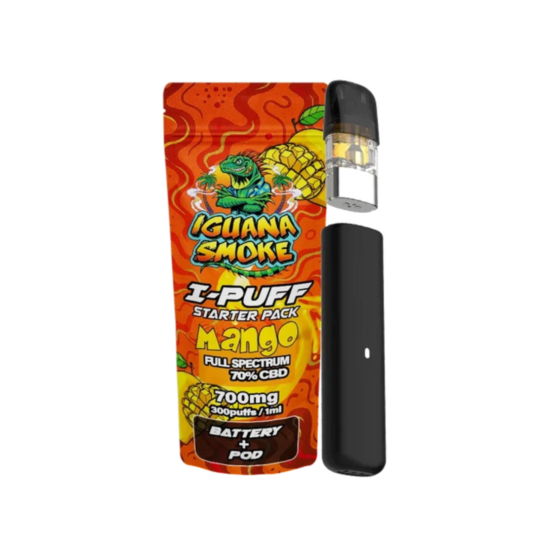 Iguana Smoke I-Puff 1ml CBD Vape Starter Pack (700mg)