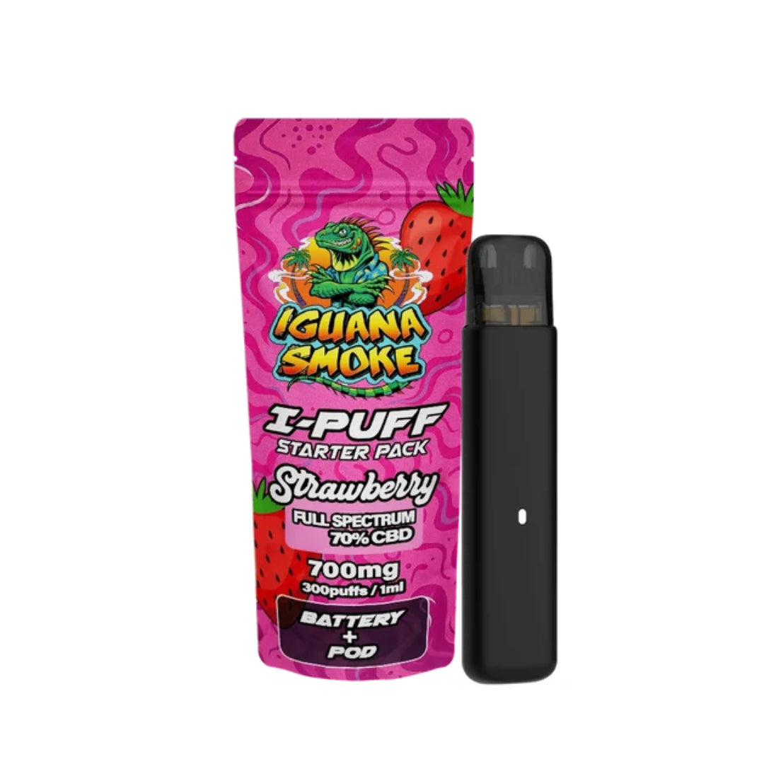 Iguana Smoke I-Puff 1ml CBD Vape Starter Pack (700mg)