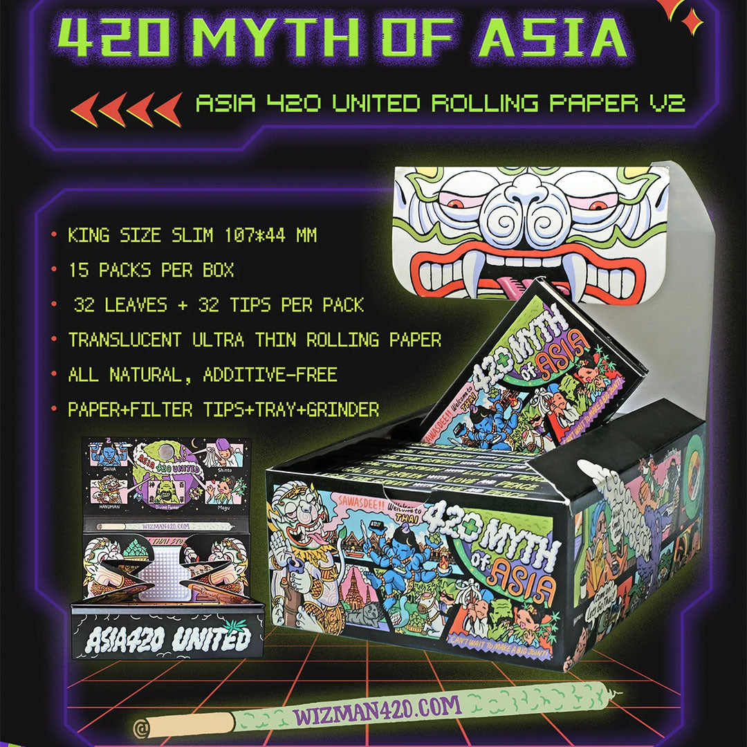 Asia420 Rolling Paper V2 (Box Of 15) - Black box